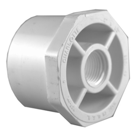 CHARLOTTE PIPE AND FOUNDRY Pipe Schedule 40 1 in. Spigot X 1/2 in. D FPT PVC Reducing Bushing PVC 02108 0700